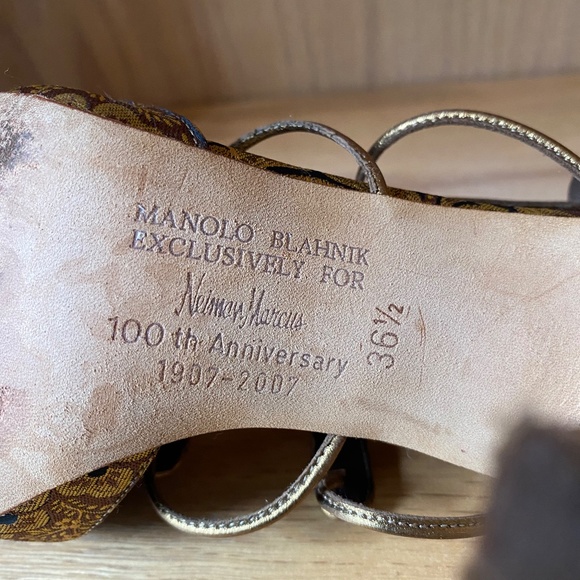 Manolo Blahnik 100th Anniversary Evening Heels. - Picture 10 of 11